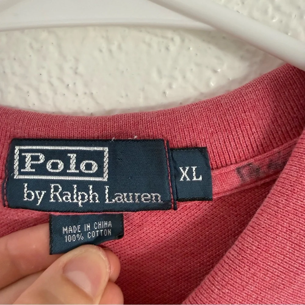 Polo Ralph Lauren Men’s XL Short Sleeve Polo Red Blue Pony Logo Preppy - Picture 2 of 8